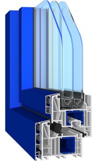 Aluvorsatzschale neu für Salamanders bluEvolution 82-Kunststofffenster-System