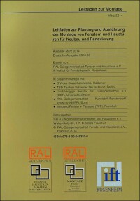 RAL/ift-Leitfaden zur Fenstermontage in neuer Fassung