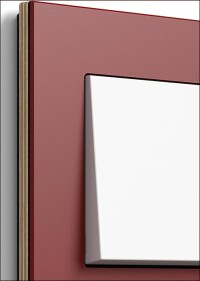 Alles noch im (Schalter)Rahmen: Linoleum-Multiplex, Aluminium Hellgold und Edelstahl