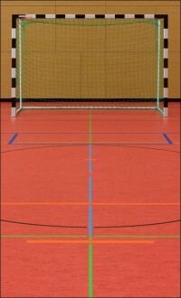 DLW Sports Linoleum bringt Farbe in die Dreifeldsporthalle Hamburg Bergedorf