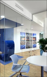 IT-Unternehmen mit Vollwand- und Ganzglas-Trennwandsystemen