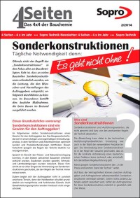 Sopros „4 x 4 der Bauchemie“ zum Thema „Sonderkonstruktionen“