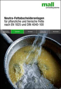 Planerbroschüre von Mall beschreibt Fettabscheider für jede Anforderung