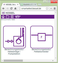 Online: Kessels SmartSelect-Planungstool hilft bei der Auslegung von Fettabscheidern