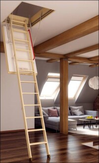 LWT-Bodentreppe von Fakro mit 0,51  W/m²K und Luftdichtheitsklasse 4