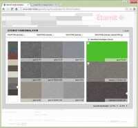 Neuer Eternit Farbsimulator mit Musterbestellung