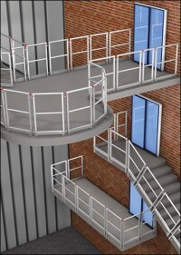 Neues modulares Geländersystem von Hailo für Absturzsicherungen an Bauwerken.