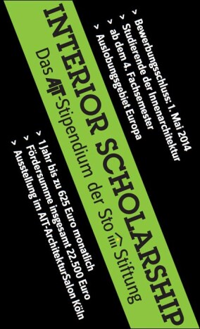 AIT und Sto-Stiftung fördern auch 2014 Studenten der Innenarchitektur