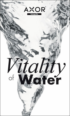 Transparente Armatur „Axor Starck V“ macht wirbelnd die Vitalität von Wasser sichtbar