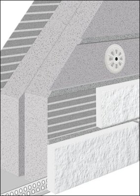 Authentisch: Kalksandstein-Riemchen auf WDVS