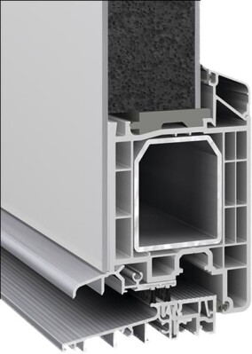 Kleberlose Verbindung von Türflügelprofil und Türfüllung mit Montagevorteilen