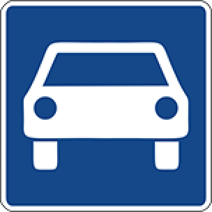 Straßenschild Kraftfahrstraße