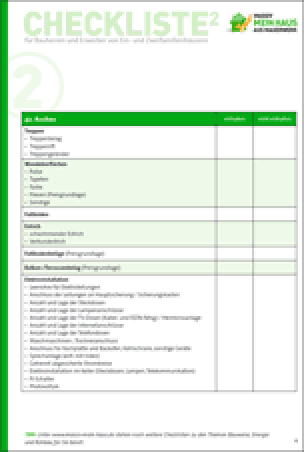 DGfM-Checkliste für Bauherren und Erwerber von Ein- und Zweifamilienhäusern