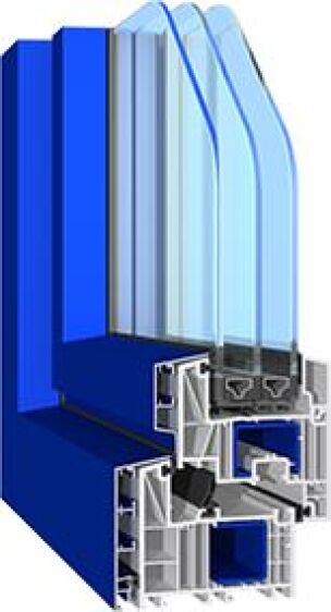 Salamanders bluEvolution 82-Kunststofffenster-System mit Aluvorsatzschale