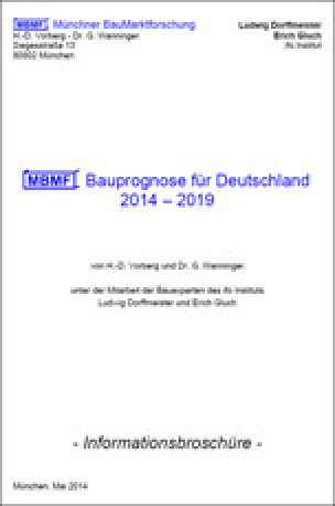 MBMF-Bauprognose für Deutschland 2014 bis 2019