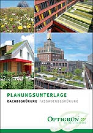 Planungsunterlage von Optigrün zur Dach- und Fassadenbegrünung