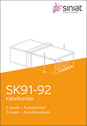 Siniat Broschüre „SK91-92 Kabelkanäle“