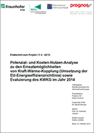 Potenzial- und Kosten-Nutzen-Analyse zu den Einsatzmöglichkeiten von Kraft-Wärme-Kopplung (Umsetzung der EU-Energieeffizienzrichtlinie) sowie Evaluierung des KWKG im Jahr 2014