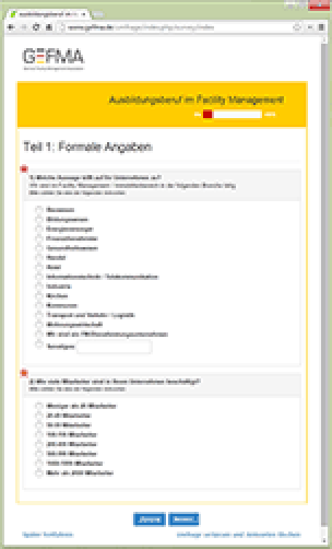 Umfrage: Facility Management als Ausbildungsberuf