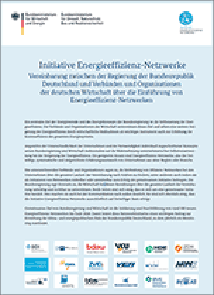 Vereinbarung zwischen der Regierung der Bundesrepublik Deutschland und Verbänden und Organisationen der deutschen Wirtschaft über die Einführung von Energie effizienz-Netzwerken