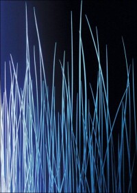 Minimalistische Duschwand als leuchtendes Designobjekt