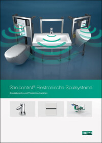 Neue „Sanicontrol“-Broschüre von MEPA zu elektronischen Spülsystemen