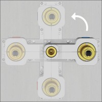 Keuco-Unterputzkörper für unterschiedliche Griffpositionen bei Wandauslaufarmaturen