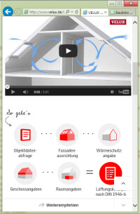 Velux-Lüftungsplaner erstellt Lüftungskonzept nach DIN 1946-6 in fünf Schritten