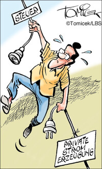 Bundesfinanzhof urteilte über Steuern bei selbsterzeugtem und <nobr>-genutztem</nobr> Strom