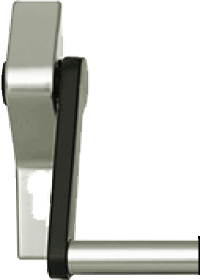 Durchgängiges Schloss+Beschlag-System für ein- und zweiflügelige Flucht-/Paniktüren