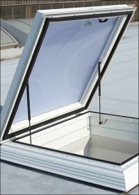 Dachausstiegsysteme für Essmanns Lichtkuppel plus - mit Gasfeder und/oder Motor