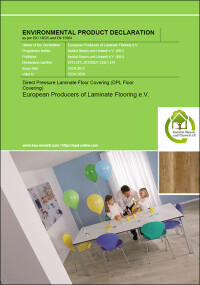 Neue EPD für Direct Pressure Laminate Floor Covering (DPL Laminatfußbodenbelag)