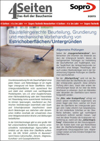 „4x4 der Bauchemie“: Beurteilung, Grundierung und Vorbehandlung von Estrichoberflächen