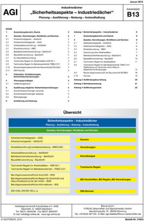 AGI veröffentlicht Arbeitsblatt B 13 „Sicherheitsaspekte - Industriedächer“