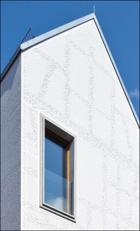 Zeitgemäße Interpretation einer Fachwerkfassade - digital gefräst für Alt-Sachsenhausen