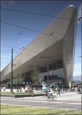 Hauptbahnhofsviertel Rotterdam: Ein riesiges Parkhausdach wird zum zentralen Platz