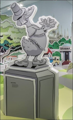 Im ersten deutschen Comic-Museum ist der Belag Teil des Ausstellungskonzepts