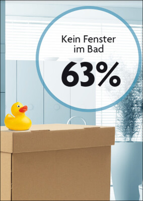 K.o.-Kriterien bei der Wohnungssuche: kein Tageslicht und veraltete Ausstattung im Bad