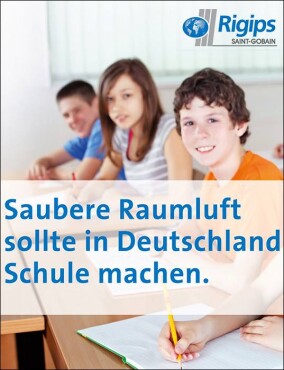 „Gesundes Lernklima“: Rigips unterstützt 5 Schulen mit jeweils 10.000 Euro Materialwert