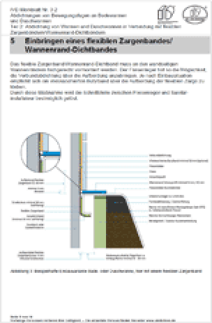 Merkblatt: Konstruktive Ausführung und Abdichtung von Fugen in Sanitär- und Feuchträumen - Teil 2