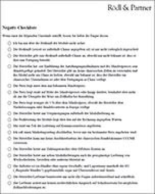 Negativ-Checkliste von Rödl & Partner