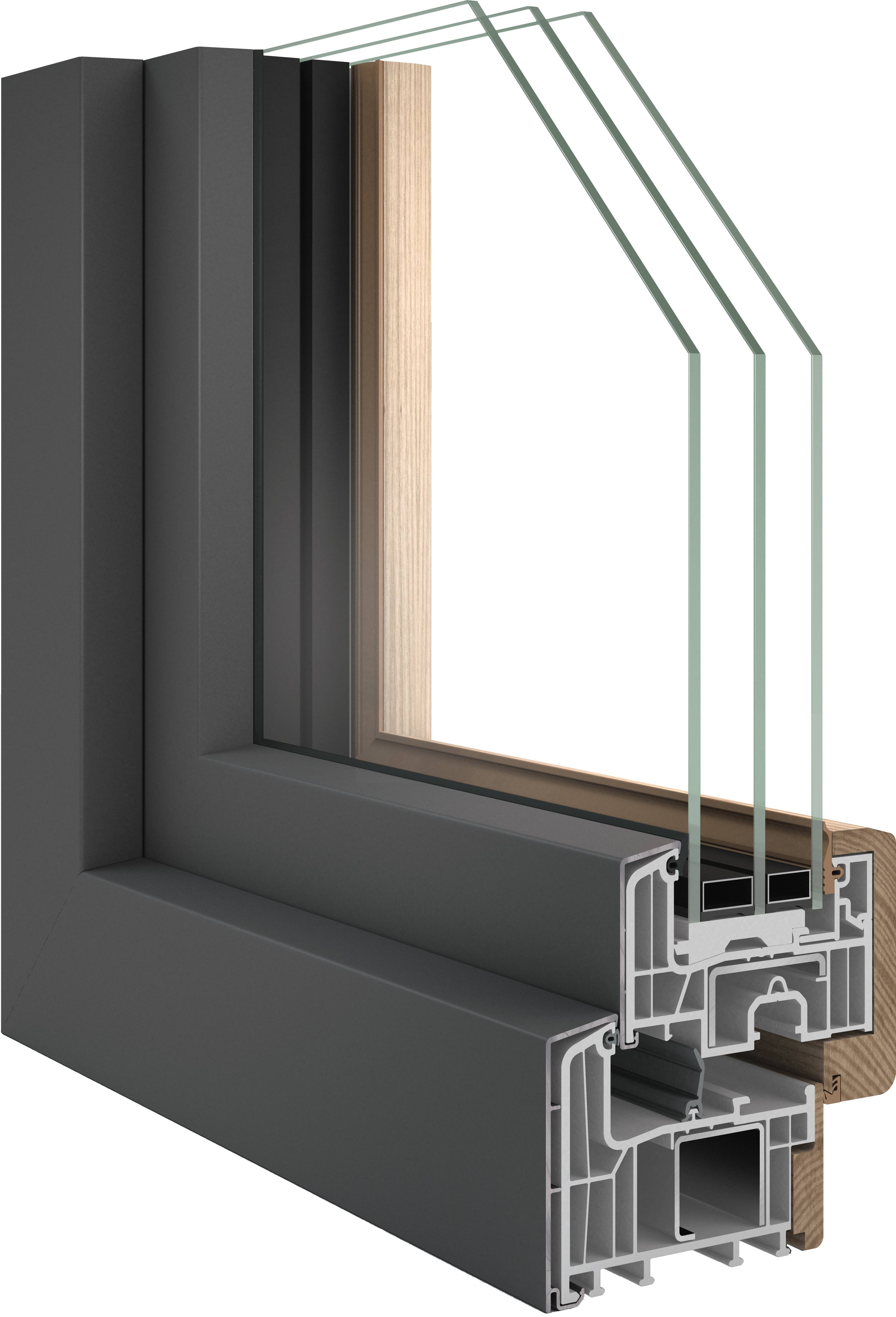 Inoutic fusioniert Kunststoff, Echtholz und Aluminium für neues Fenster