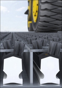 Schwerlastmatte mit aktivem Reinigungssystem