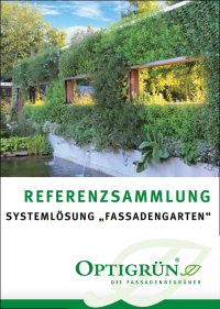 Aktualisierte Referenzsammlung von Optigrün zur Fassadenbegrünung