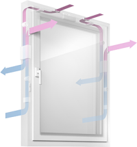 Baugenossenschaft saniert Mietshäuser mit Rehaus Lüftungsfenster Geneo Inovent