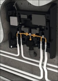 Hygiene-Spülsystem von Uponor mit Stand-Alone-Spülstationen oder gebäudeweiter Vernetzung