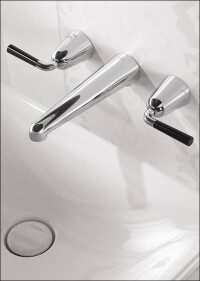 Domicil, Villeroy & Bochs neue Dreilocharmatur mit reduzierter Formensprache