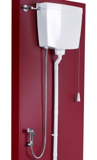 flush&clean: WC-Spül- und Hygienedusch-Einheit von Schell speziell für Notunterkünfte