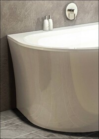 Prime-Line Wall: Oval-Badewanne mit Wandanschluss à la Duscholux