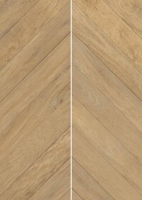 Feinsteinzeug-„Parkett“ à la Ceramiche Refin: Fischgrät und ungarische Art als Inspiration